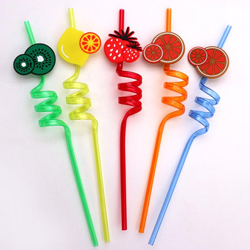 4 Pcs Reusable Drinking Friut Straws