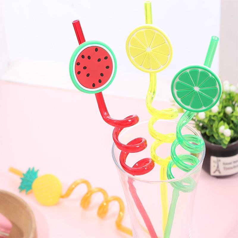 4 Pcs Reusable Drinking Friut Straws