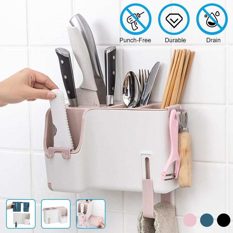 Multifunctional Utensil Knife Rack Holder Wall Mounted