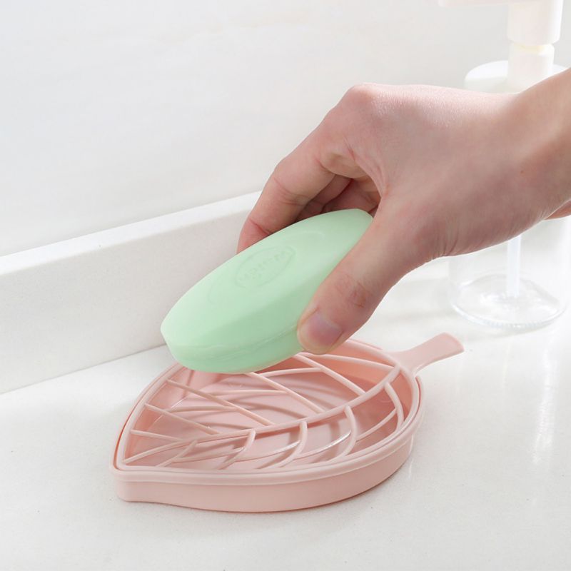 Creative Drain Soap Box Leaf Modeling Soap Holder