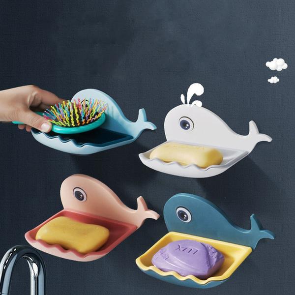 Little Whale Shape Soap Holder Wall Mounted