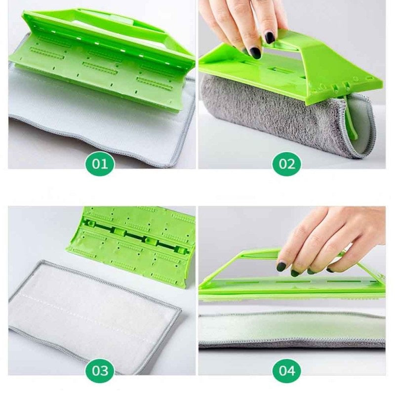 Multifunction foldable glass cleaning wipe tools