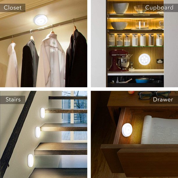 3 Pcs Wireless LED Lights Closet Lights with Remote Control