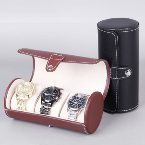 3 Slot Travel Watch Box PU Leather Case Organizer  (Premium)