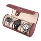 3 Slot Travel Watch Box PU Leather Case Organizer  (Premium)