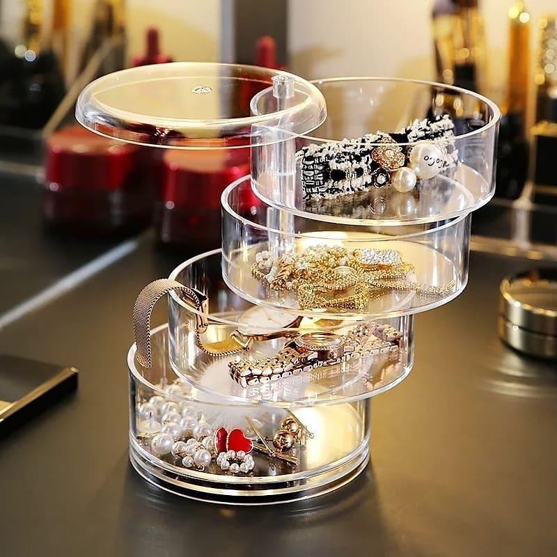 4-Layer Rotatable Jewelry Storage Box