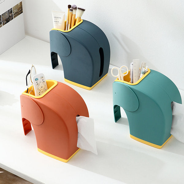 Multi-Function Storage Box Holder Elephant Shape