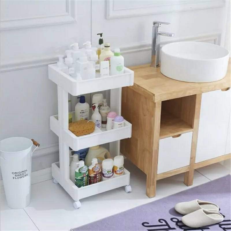 Multi Purpose 3 Layers Storage Rack With Wheels