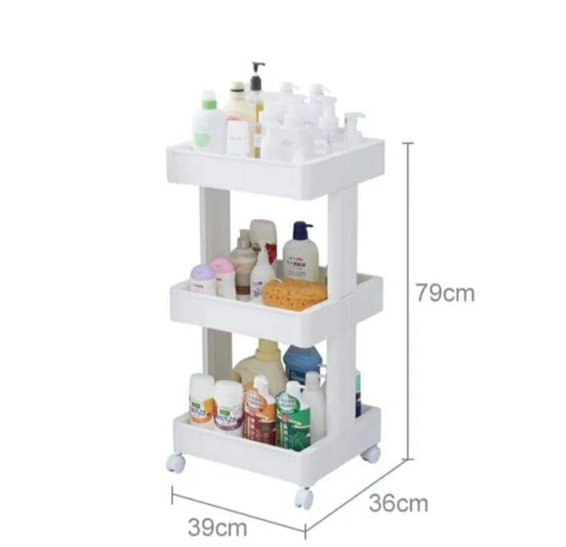 Multi Purpose 3 Layers Storage Rack With Wheels