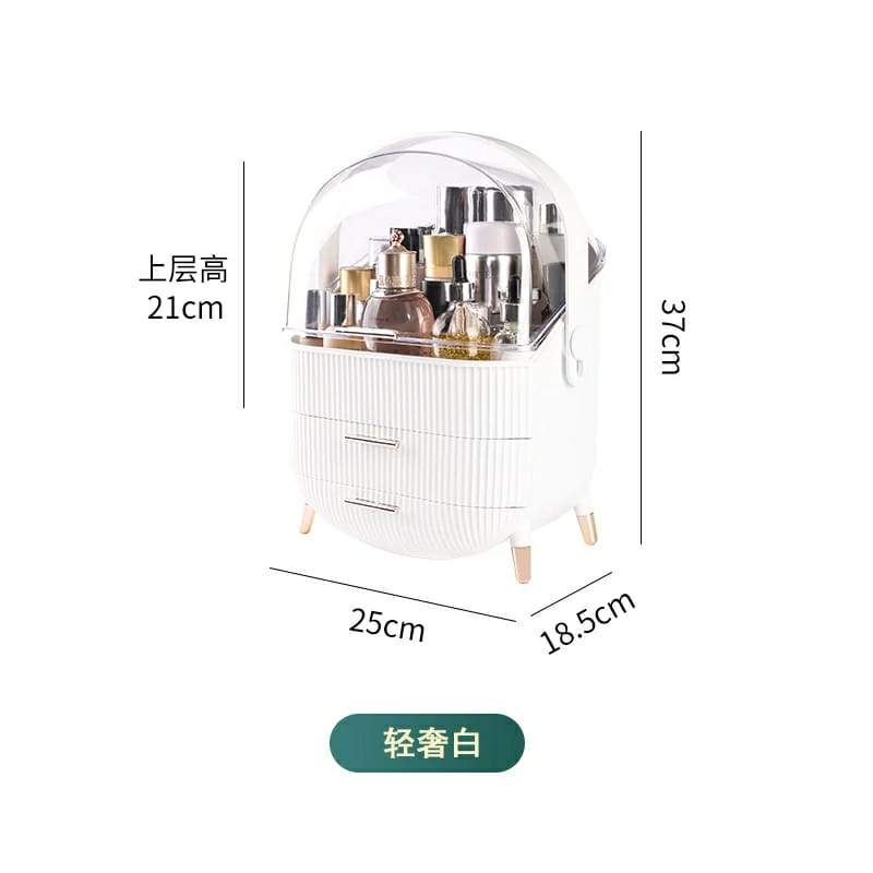 Premium Covered Cosmetic Organizer With Drawers