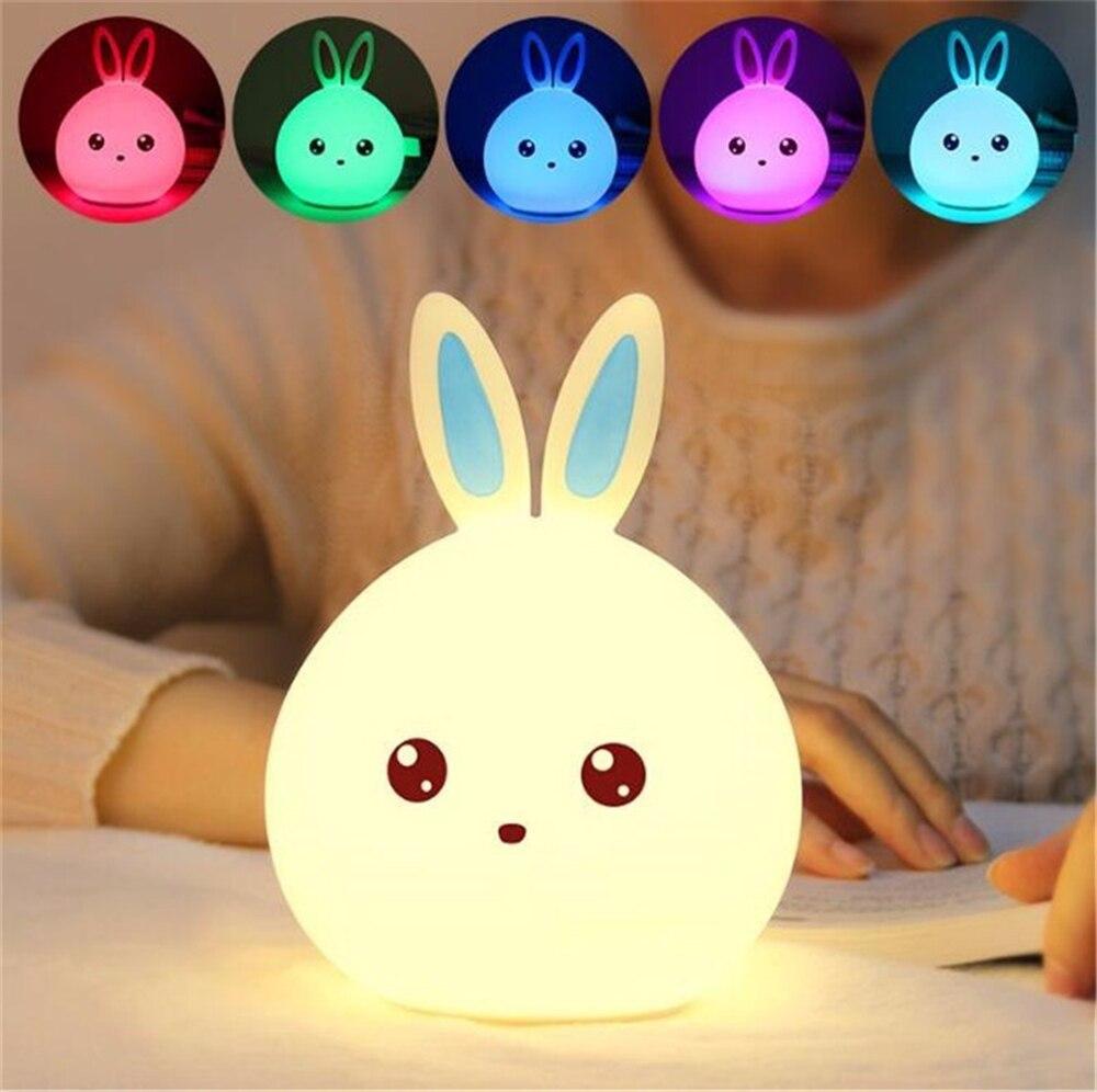 Touch Sensor LED Rabbit Night Light