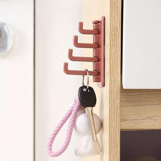 360 Rotary Self Adhesive 4 Wall Hooks