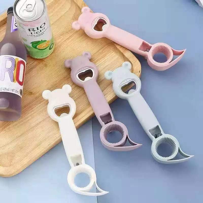 Multifunctional 4 in 1 PP Stainless Steel Bottle Opener