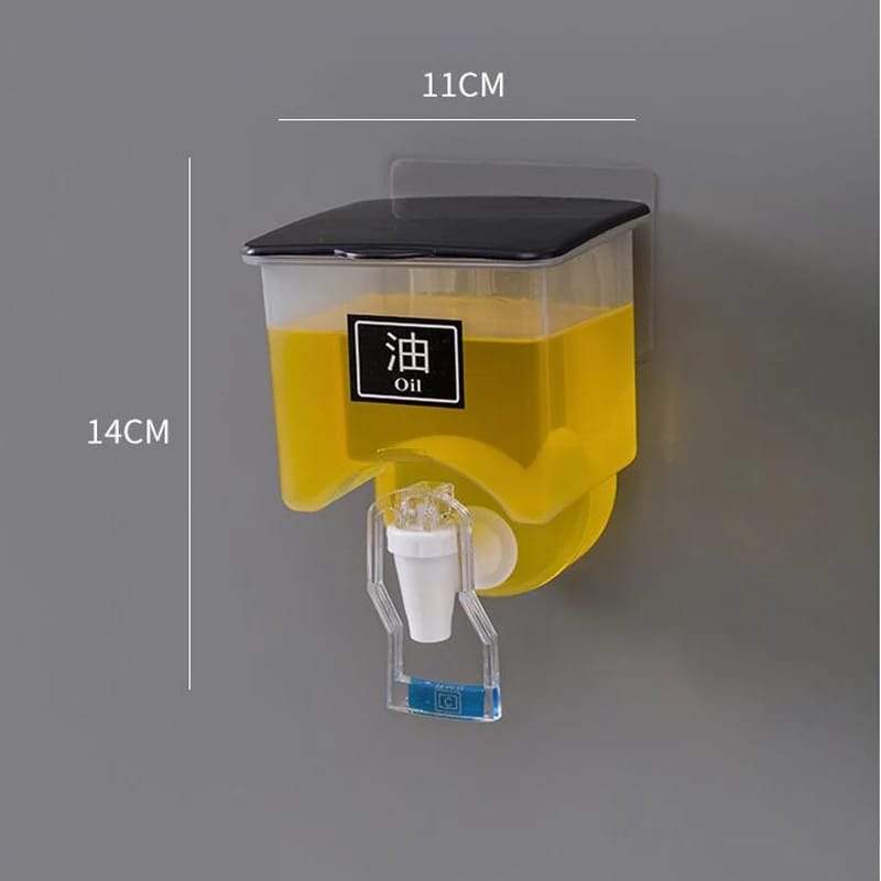 Wall-Mounted Oil Vinegar Dispenser Jar Container