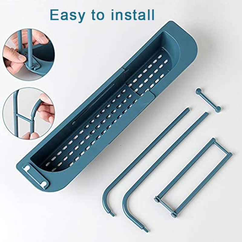 Telescopic Sink Holder Storage Drain Basket