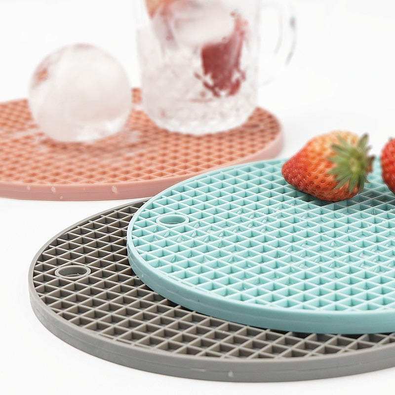 Multifunctional Square Round Heat Resistant Silicone Mat Silicont Table Cup  Mat - China Silicon Mat and Mat price