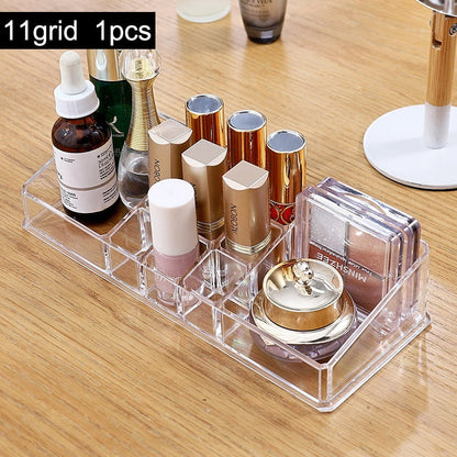 Portable Transparent Makeup Organizer Storage Box