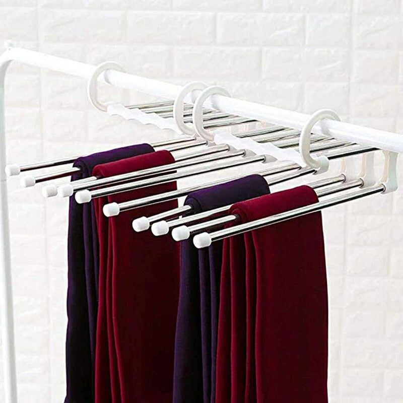 5 Layers Hanger Stainless Steel Storage Pants Hangers