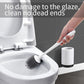 Wall-Mounted TPR Silicone Toilet Brush Rubber Soft Bristles For Bathroom