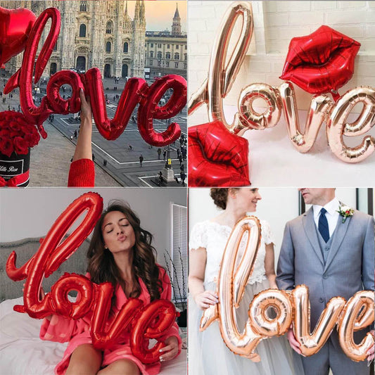 LOVE Letter Foil Balloon Wedding Valentines Anniversary