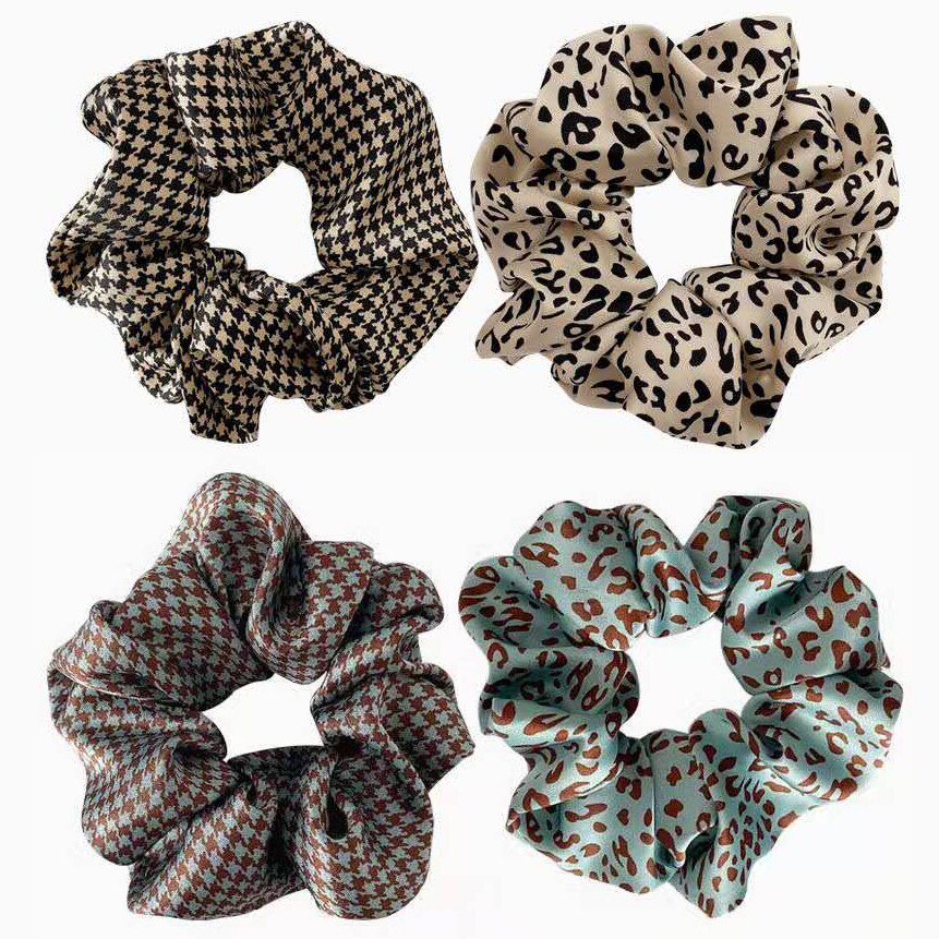 5pcs Satin Silk Scrunchies Women Elastic Rubber Hair Bands