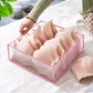 Dormitory closet organizer for socks home separated underwear storage box 7 grids jeans bra organizer foldable drawer organizer