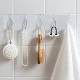 Transparent Wall Hooks Kitchen Bathroom Row Hooks