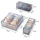 Dormitory closet organizer for socks home separated underwear storage box 7 grids jeans bra organizer foldable drawer organizer