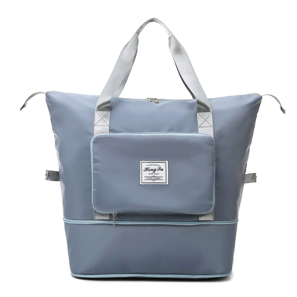 Shoulder Bag Female Travel Handbag Foldable Large Capacity Shopping Bag Waterproof Oxford Multi-pockets Tote
