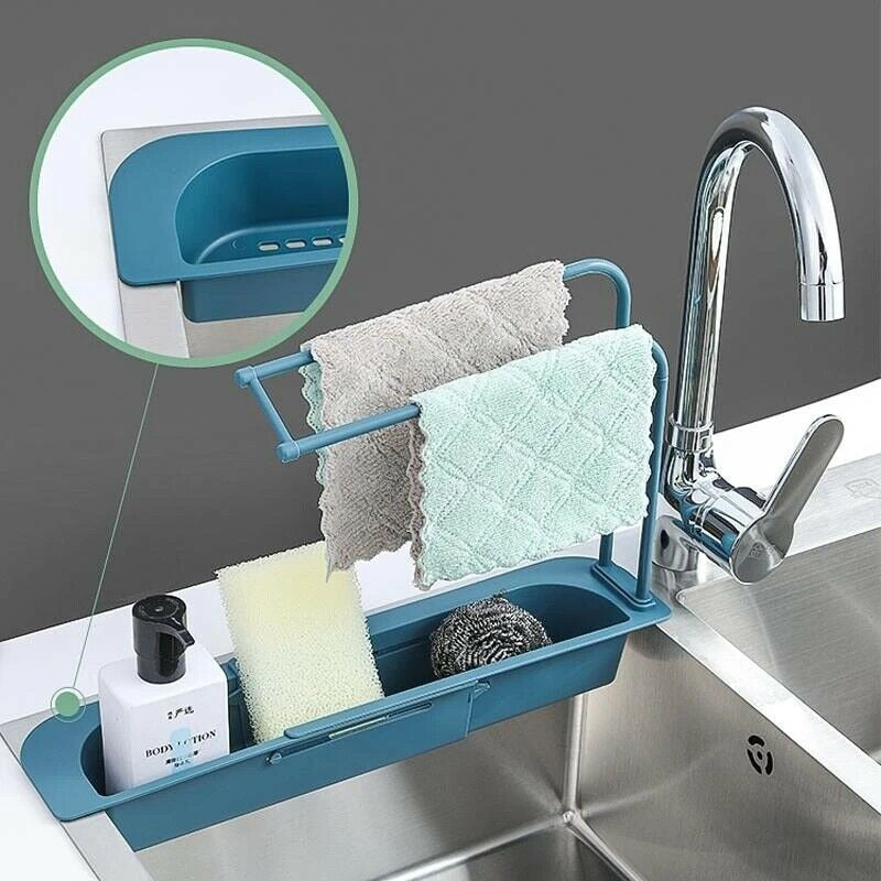 Telescopic Sink Holder Storage Drain Basket