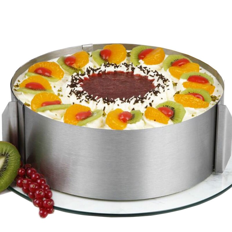 6-12 Inch Adjustable Stainless Steel Dessert Cake Mold Circle Baking Round Mousse Ring