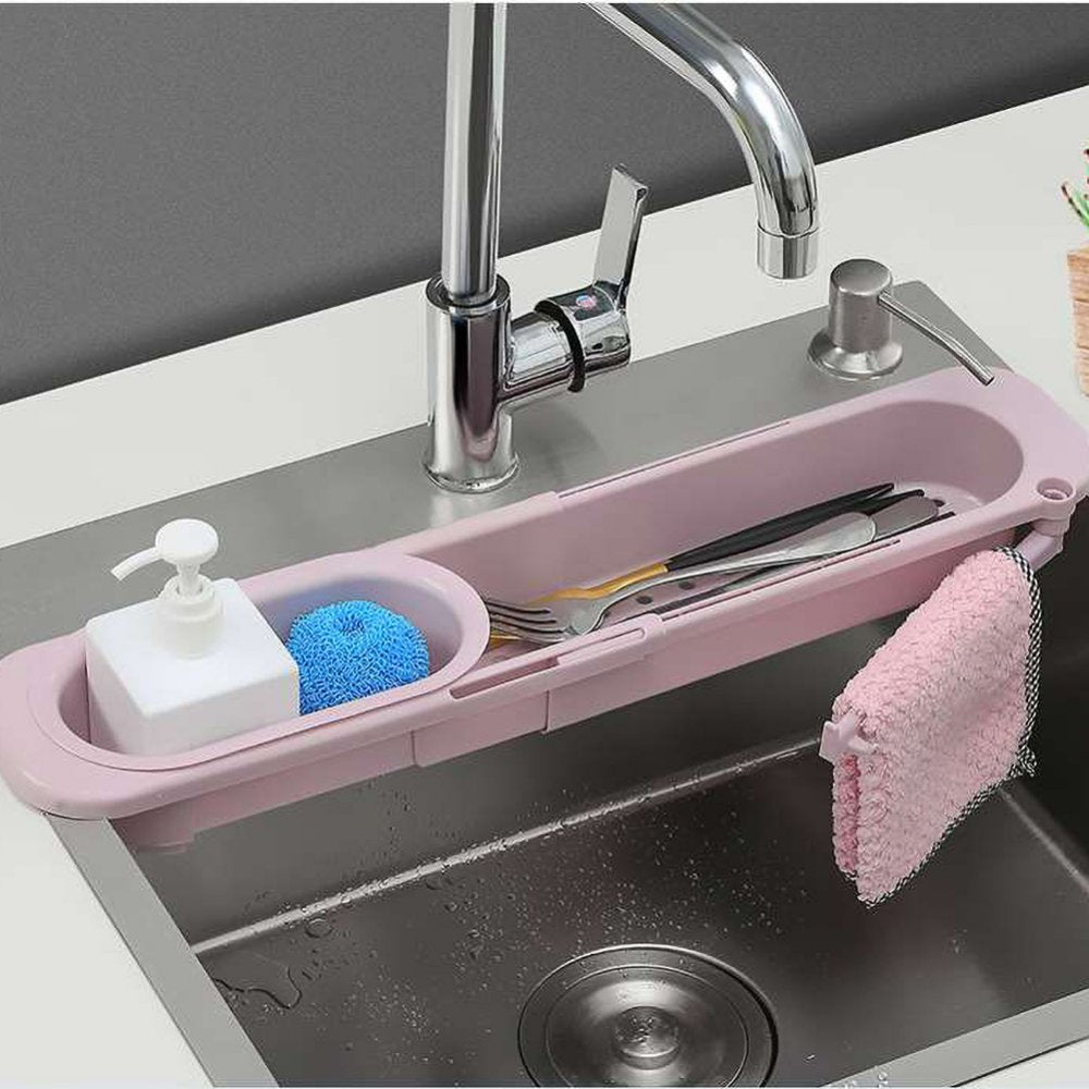 Telescopic Sink Holder Storage Drain Basket