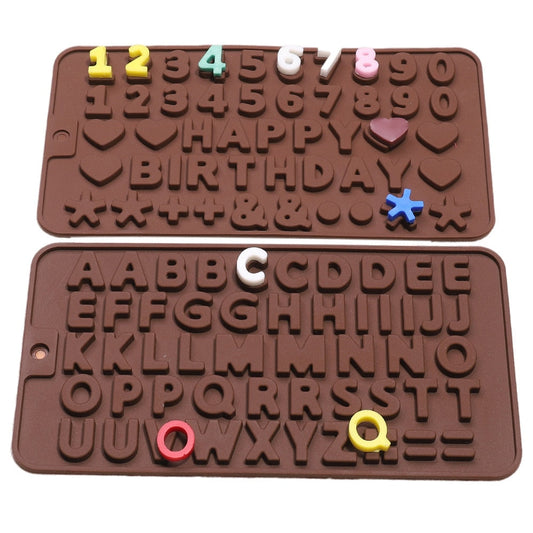 Silicone Chocolate Mold 26 Letter Number Chocolate Baking Tools