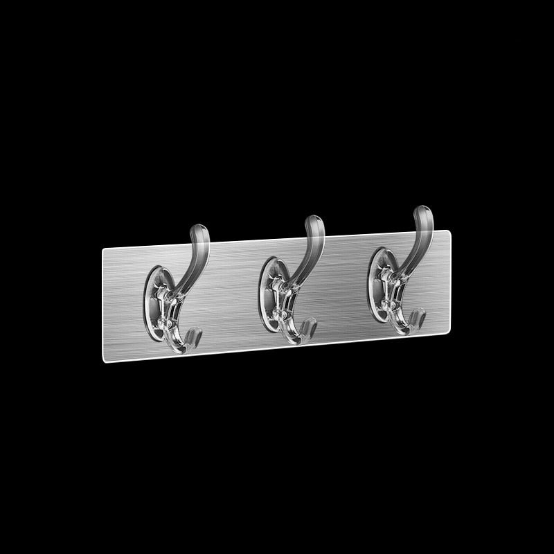 Transparent Wall Hooks Kitchen Bathroom Row Hooks