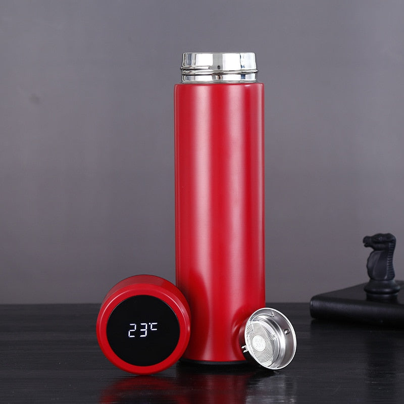 500ml Thermos Bottle Temperature Display Stainless Steel