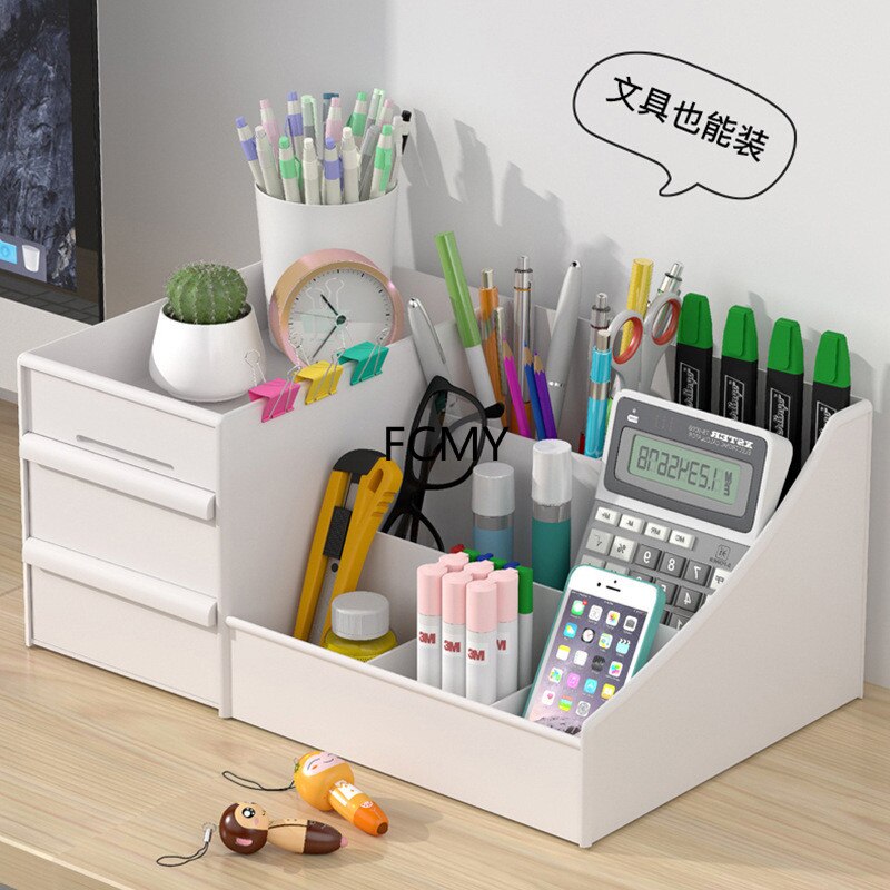 1pcs Large Capacity Cosmetic Storage Box Pencil Drawer Organizer