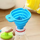 High Quality 1pc New Mini Silicone Gel Foldable Collapsible Style Funnel