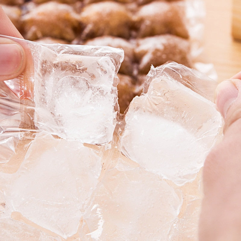 Disposable Ice Cube Mold 24 Grids Self-Seal Ice Cube Bags
