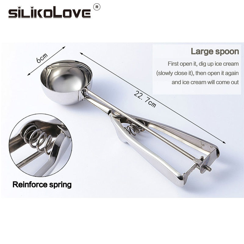 Ice Cream Scoop Stainless Steel Cookie Dough Scooper