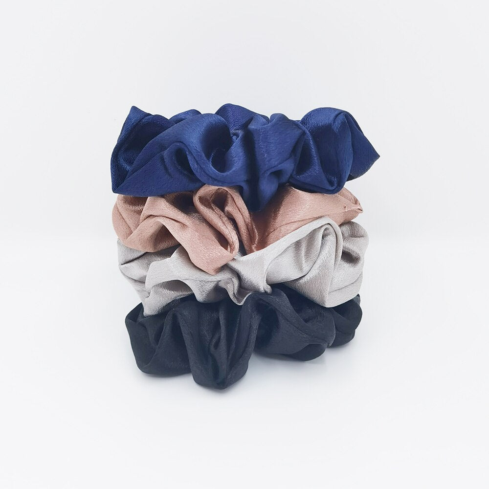 5pcs Satin Silk Scrunchies Women Elastic Rubber Hair Bands