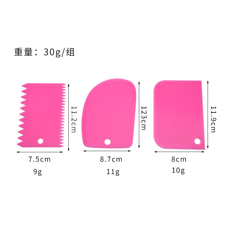 Plastic Cake Pasty Scraper Baking Fondant Tools