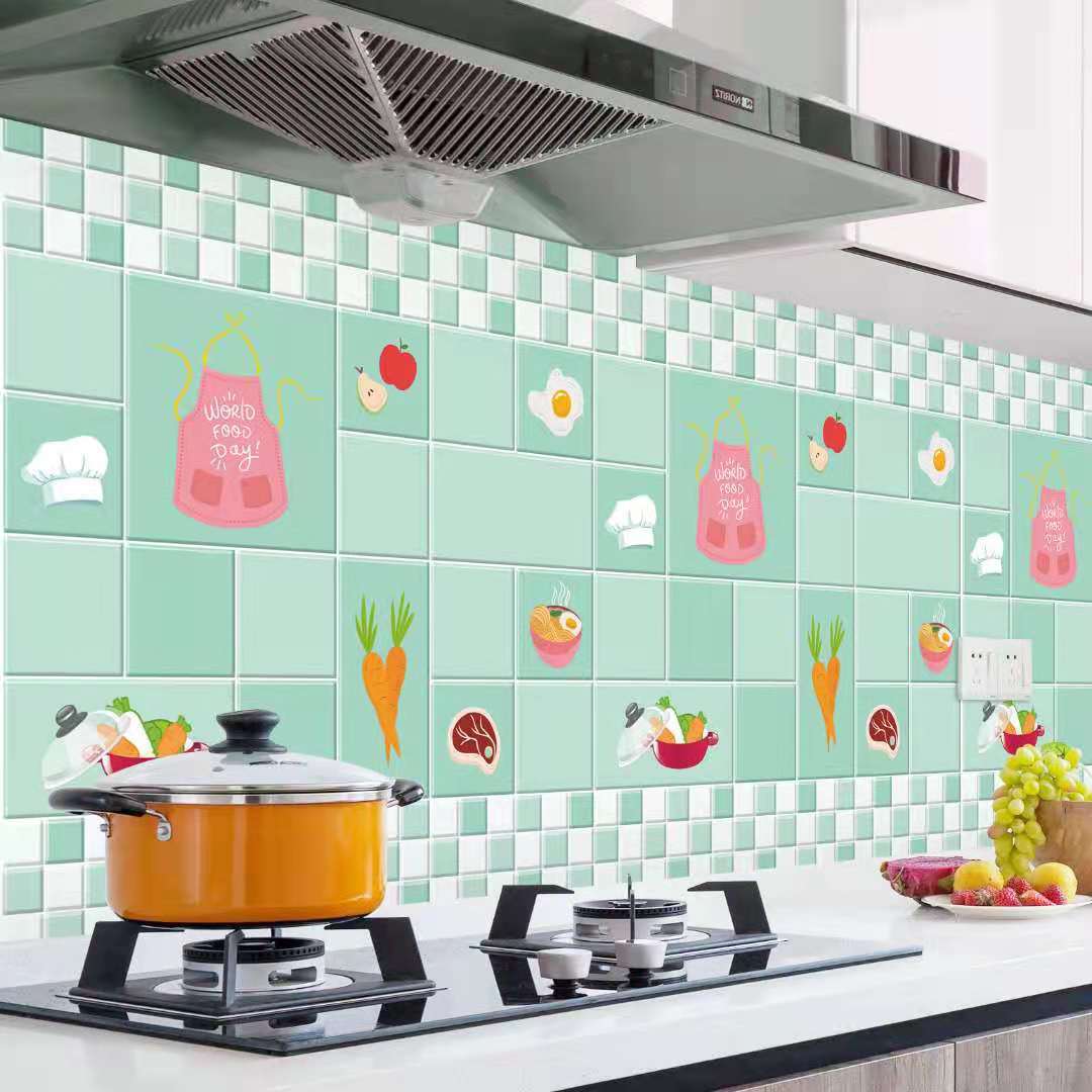 Kitchen Oil-proof Self Adhesive Wallpaper Wall Stickers