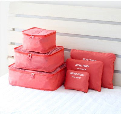 6pcs/set Travel Organizer Storage Bags Portable Luggage Organizer Clothes Tidy Pouch Suitcase Packing Cube Case