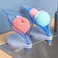 Leaf-shaped soap box dishwashing brush storage tray