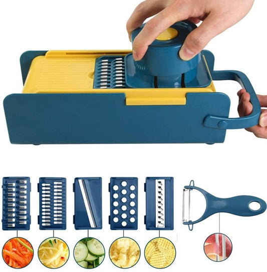 6 In 1 Vegetable Cutter Multifunctional Slicer with Container