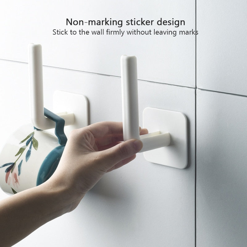 2 pcs Cabinet Paper Roll Rack Towel Holder