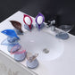 Leaf-shaped soap box dishwashing brush storage tray