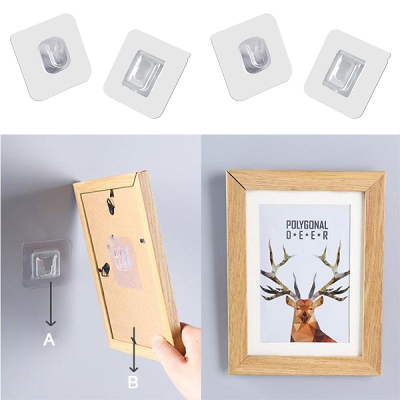 Double-sided Self Adhesive Wall Hooks for Kitchen Bathroom Socket Holder Wall Mounted Rack Organizer Storage Holder Tools