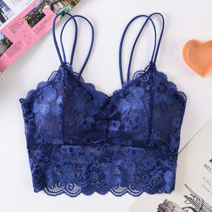 New Women Wireless Lace Bra Wire Free Push Up Bralette Sexy Lingerie