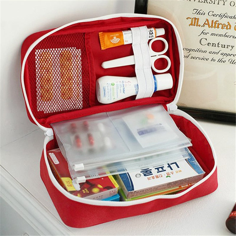 Large Capacity Portable Medicine Storage Bag Outdoor First Aid Kit Organizer